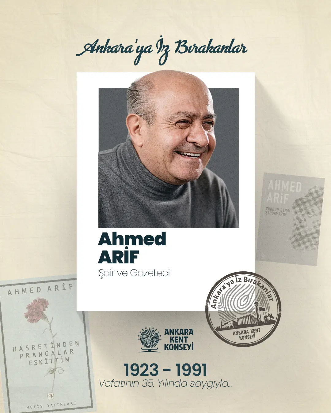 Ankara'ya iz bırakanların konuğu Ahmed Arif oldu