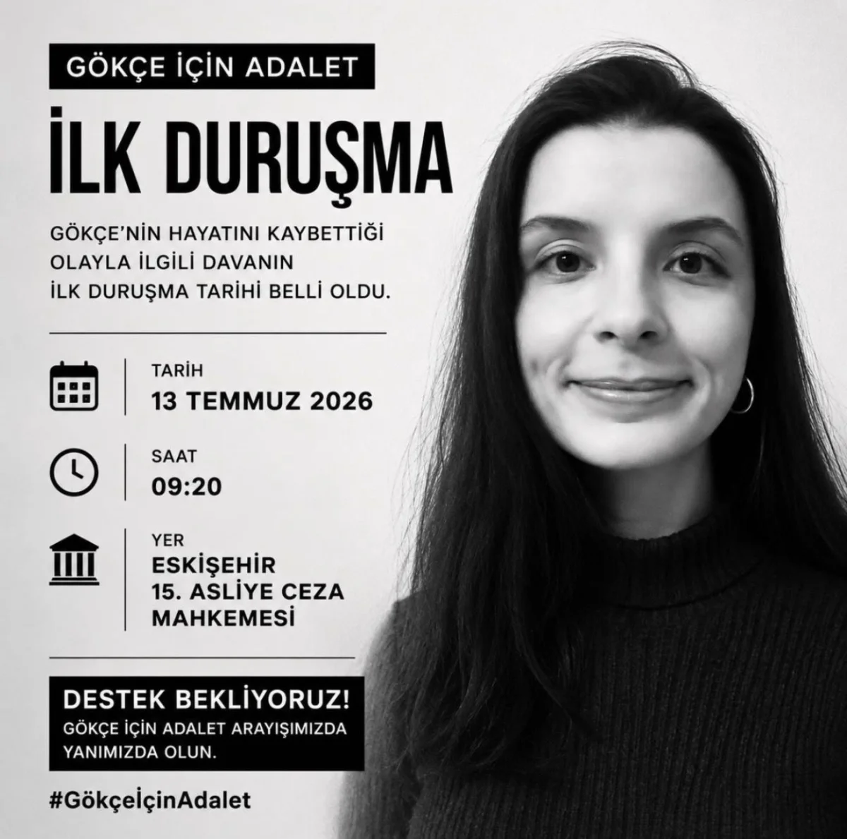 Eskişehir'deki feci kazada hayatını kaybeden Gökçe için adalet talebi büyüyor