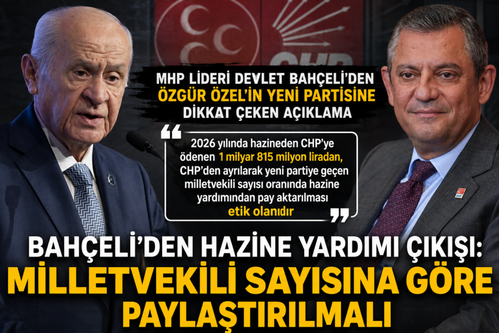 Devlet Bahçelinden yeni parti çıkışı Hazine yardımı milletvekili sayısına göre paylaşılmalı