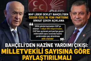 Devlet Bahçelinden yeni parti çıkışı Hazine yardımı milletvekili sayısına göre paylaşılmalı