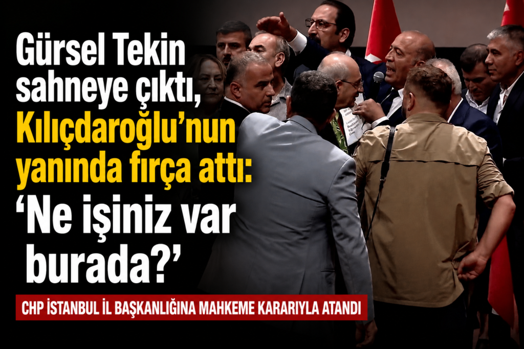 Gürsel Tekinden sahnede sert tepki! Görevlilere Ne işiniz var burada çıkışı