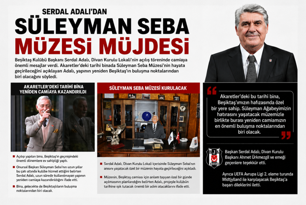 Serdal Adalından Süleyman Seba Müzesi müjdesi