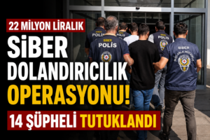 siber dolandırıcılık operasyonunda gözaltına alınan 14 şüpheli tutuklandı.