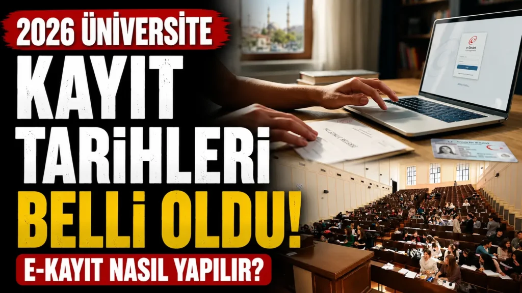 2026 üniversite kayıt tarihleri belli oldu E-kayıt nasıl yapılır,