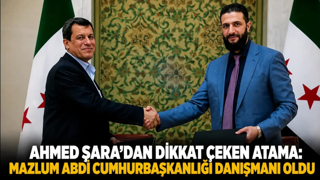 Ahmed Şaradan dikkat çeken atama Mazlum Abdi Cumhurbaşkanlığı danışmanı oldu (1)