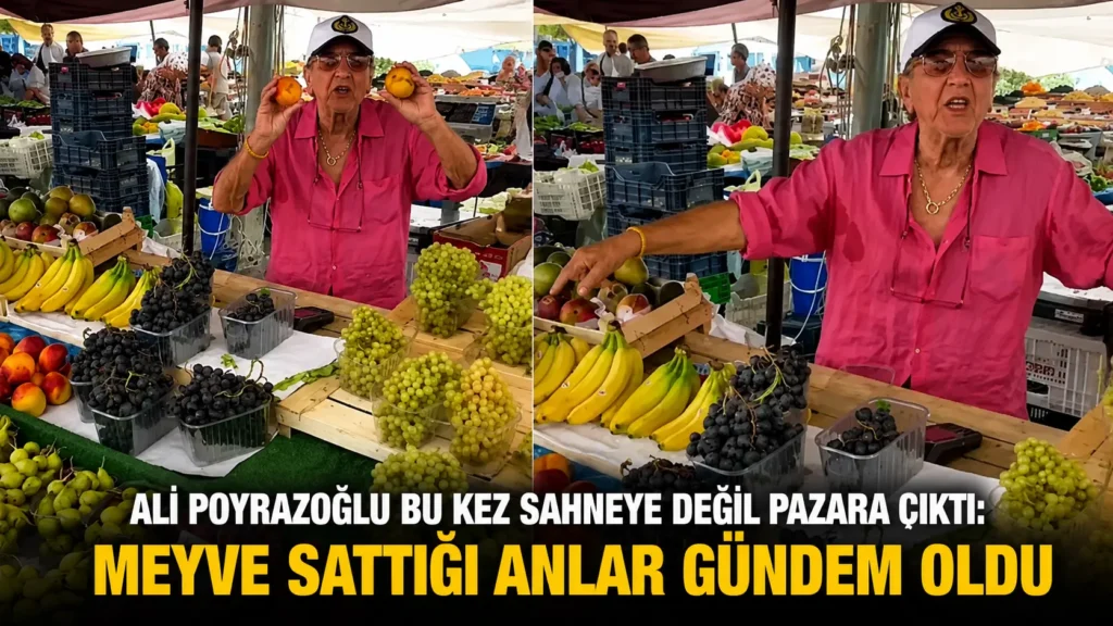Ali Poyrazoğlu Bu Kez Sahneye Değil Pazara Çıktı Meyve Sattığı Anlar Gündem Oldu (1)