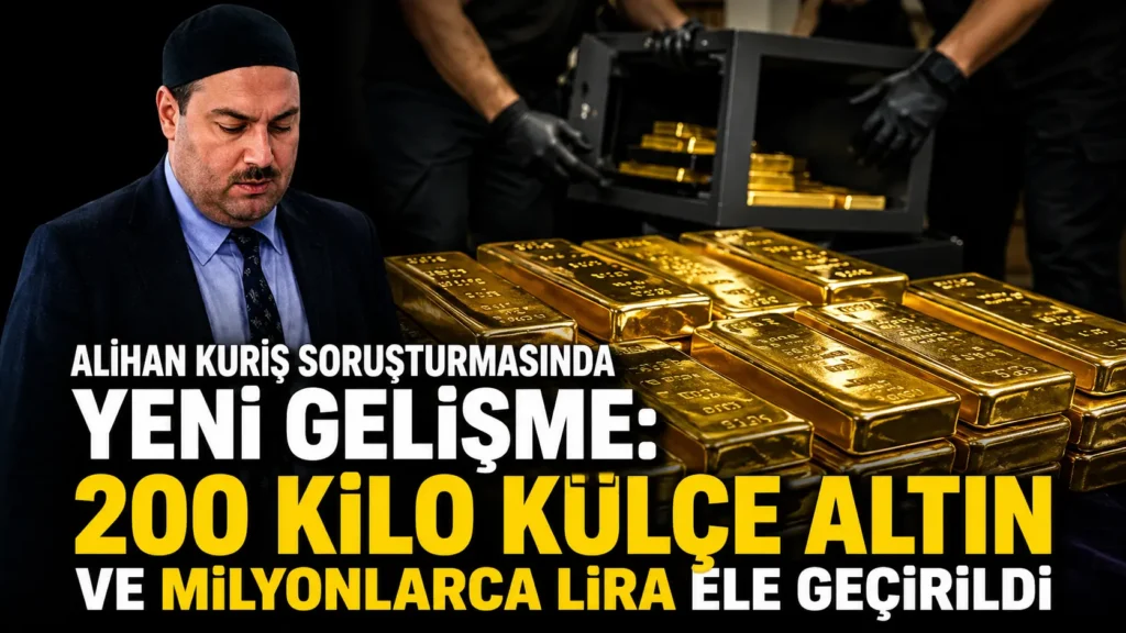 Alihan Kuriş soruşturmasında yeni gelişme 200 kilo külçe altın ve milyonlarca lira ele geçirildi