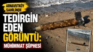 Arnavutköy sahilinde tedirgin eden görüntü Mühimmat şüphesi