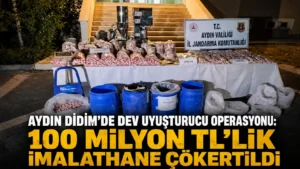 Aydın Didimde Dev Uyuşturucu Operasyonu 100 Milyon TLlik İmalathane Çökertildi