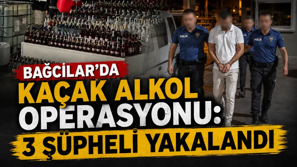 Bağcılarda Kaçak Alkol Operasyonu 3 Şüpheli Yakalandı