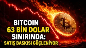 Bitcoin 63 bin dolar sınırında Satış baskısı güçleniyor
