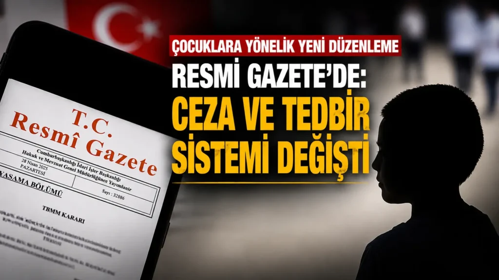 Çocuklara yönelik yeni düzenleme Resmi Gazetede Ceza ve tedbir sistemi değişti