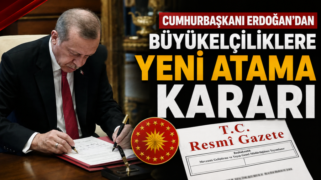 Cumhurbaşkanı Erdoğandan Büyükelçiliklere Yeni Atama Kararı