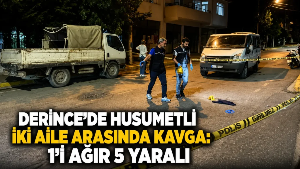 Derincede husumetli iki aile arasında kavga 1i ağır 5 yaralı