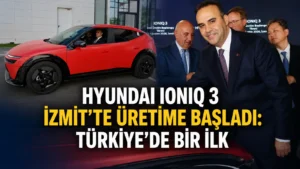 Hyundai IONIQ 3 İzmitte üretime başladı Türkiyede bir ilk