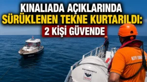 Kınalıada açıklarında sürüklenen tekne kurtarıldı 2 kişi güvende