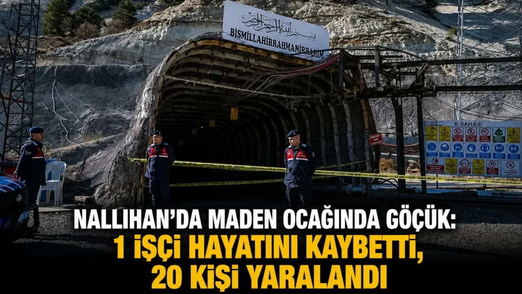 Nallıhanda Maden Ocağında Göçük 1 İşçi Hayatını Kaybetti, 20 Kişi Yaralandı