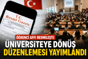Resmî Gazetede yayımlanan yeni düzenlemeyle