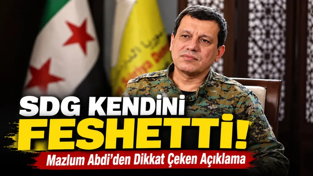 SDG Kendini Feshetti! Mazlum Abdiden Dikkat Çeken Açıklama