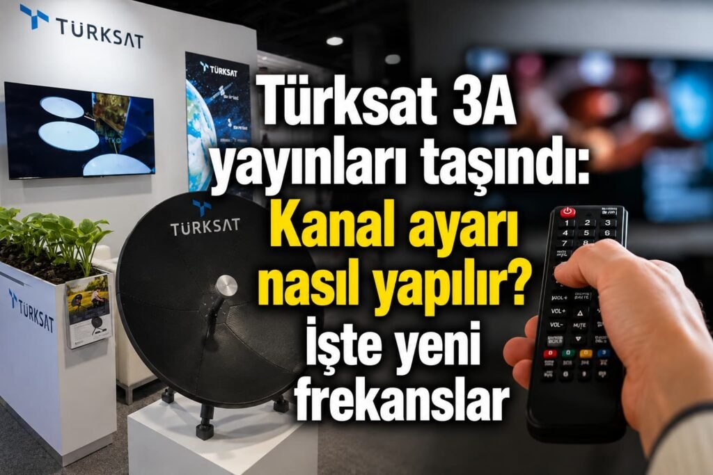 Türksat 3A yayınları taşındı Kanal ayarı nasıl yapılır İşte yeni frekanslar