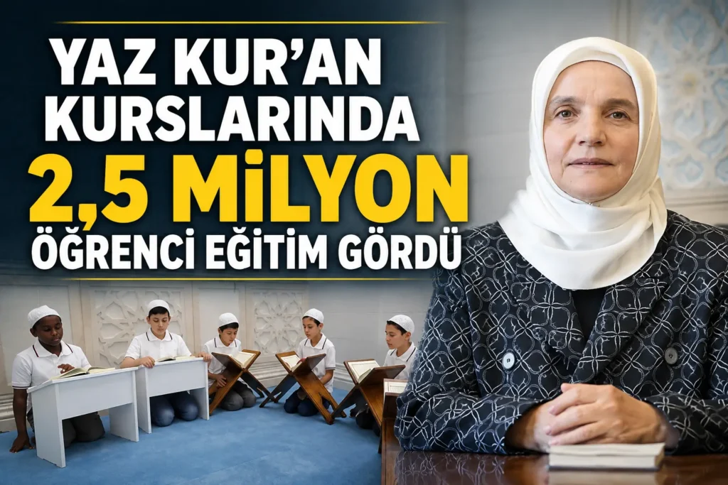 Yaz Kuran Kurslarında 2,5 Milyon Öğrenci Eğitim Gördü